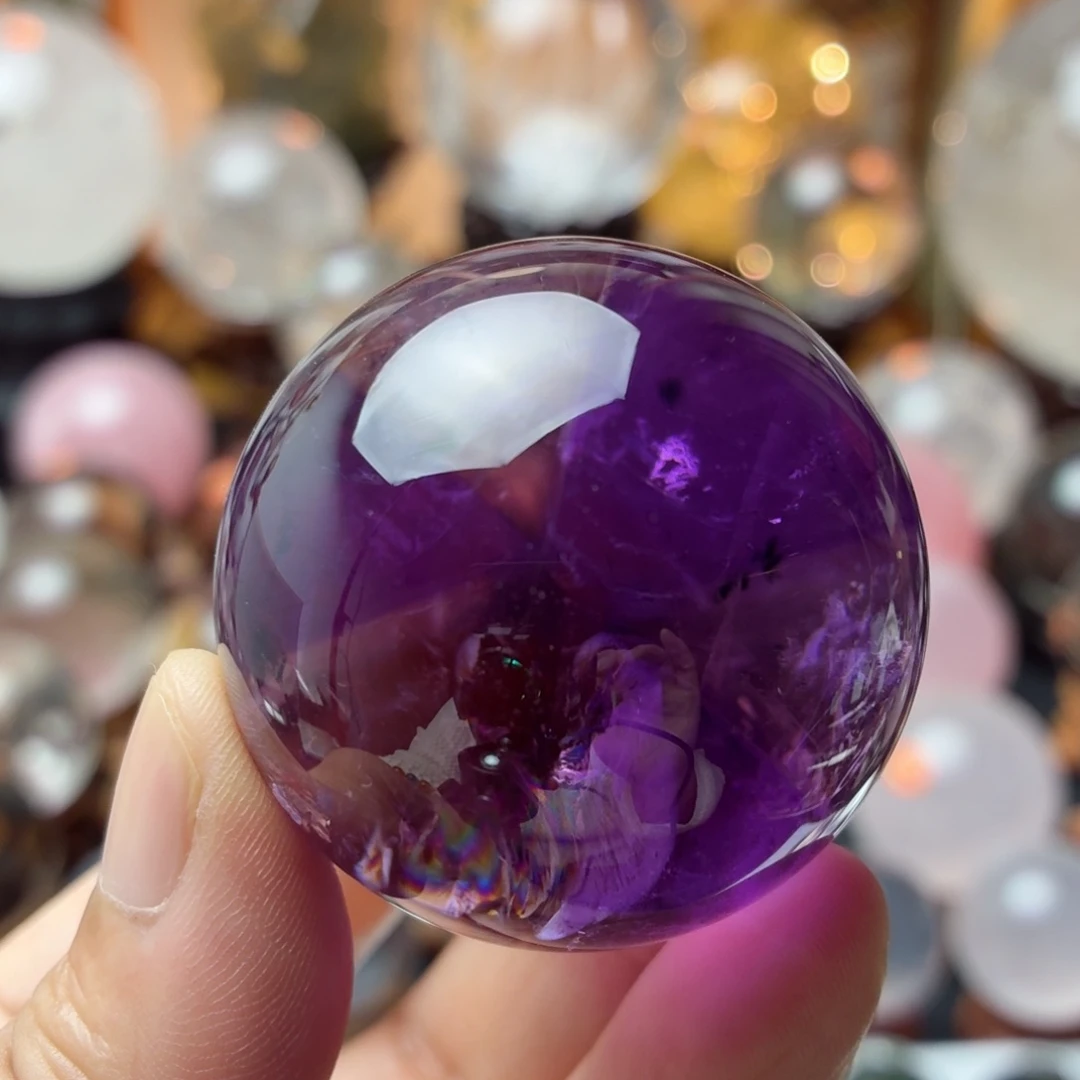 水晶珠宝半成品未镶嵌乌拉圭紫黄晶