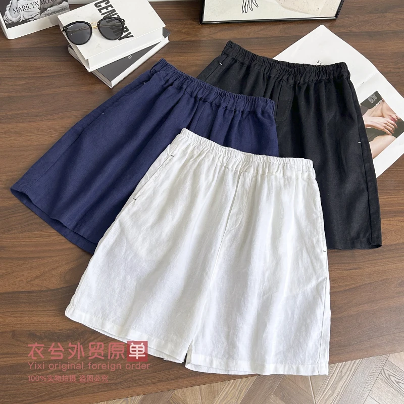 （衣兮舒适休闲亚麻短裤）99270夏季新款百搭休闲A字宽松显瘦短裤D
