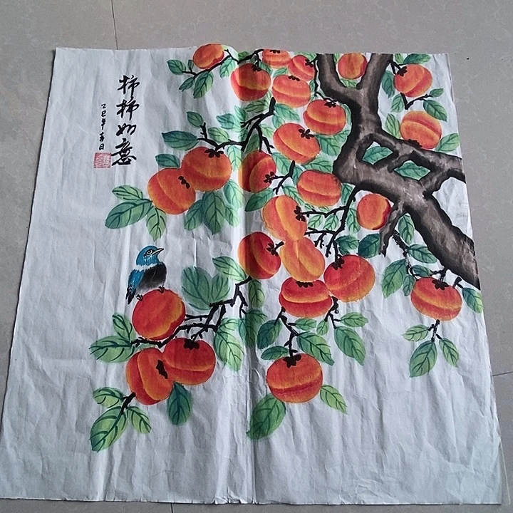 国画四尺斗方手绘