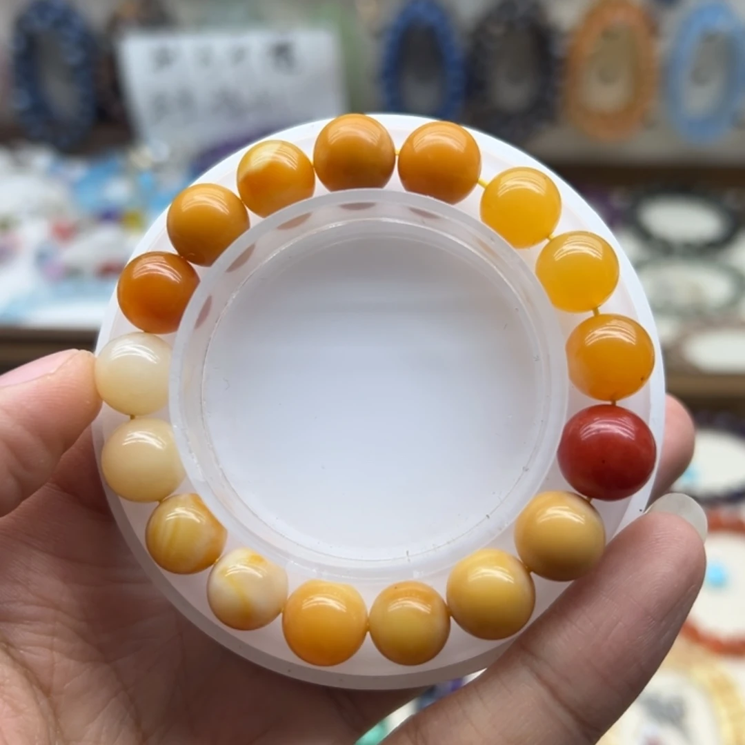 水晶未镶嵌手链11咪黄龙玉