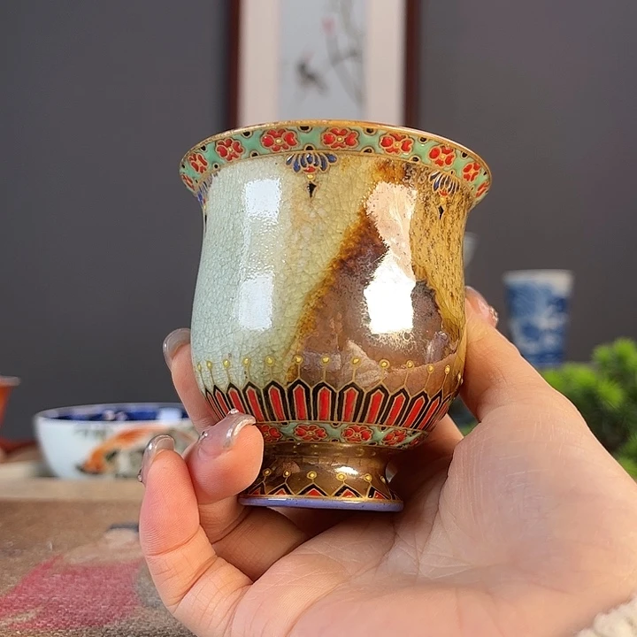 摆件景德镇陶瓷茶杯多