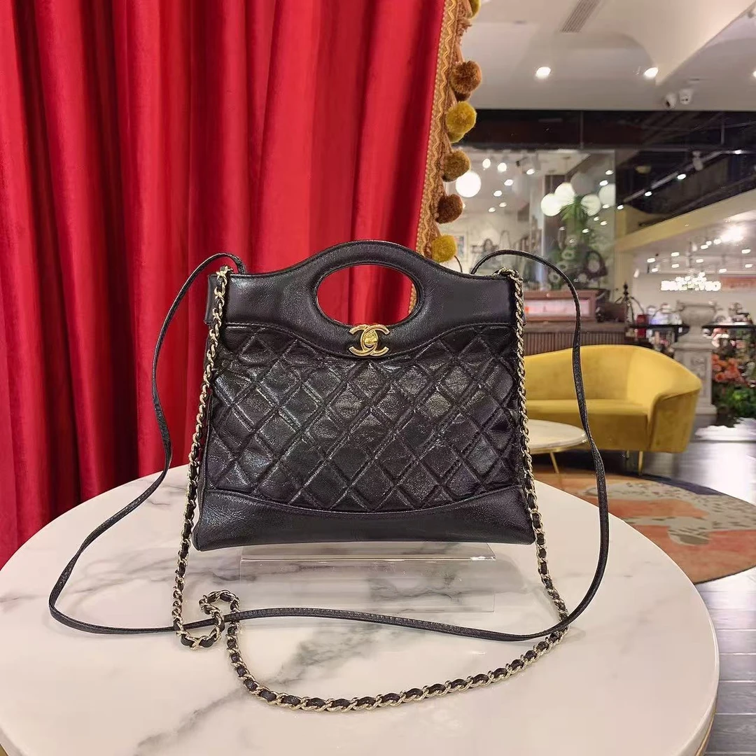 95新 Chanel/香奈儿 GGS香奈儿24c 31bag mini黑金油蜡67697880