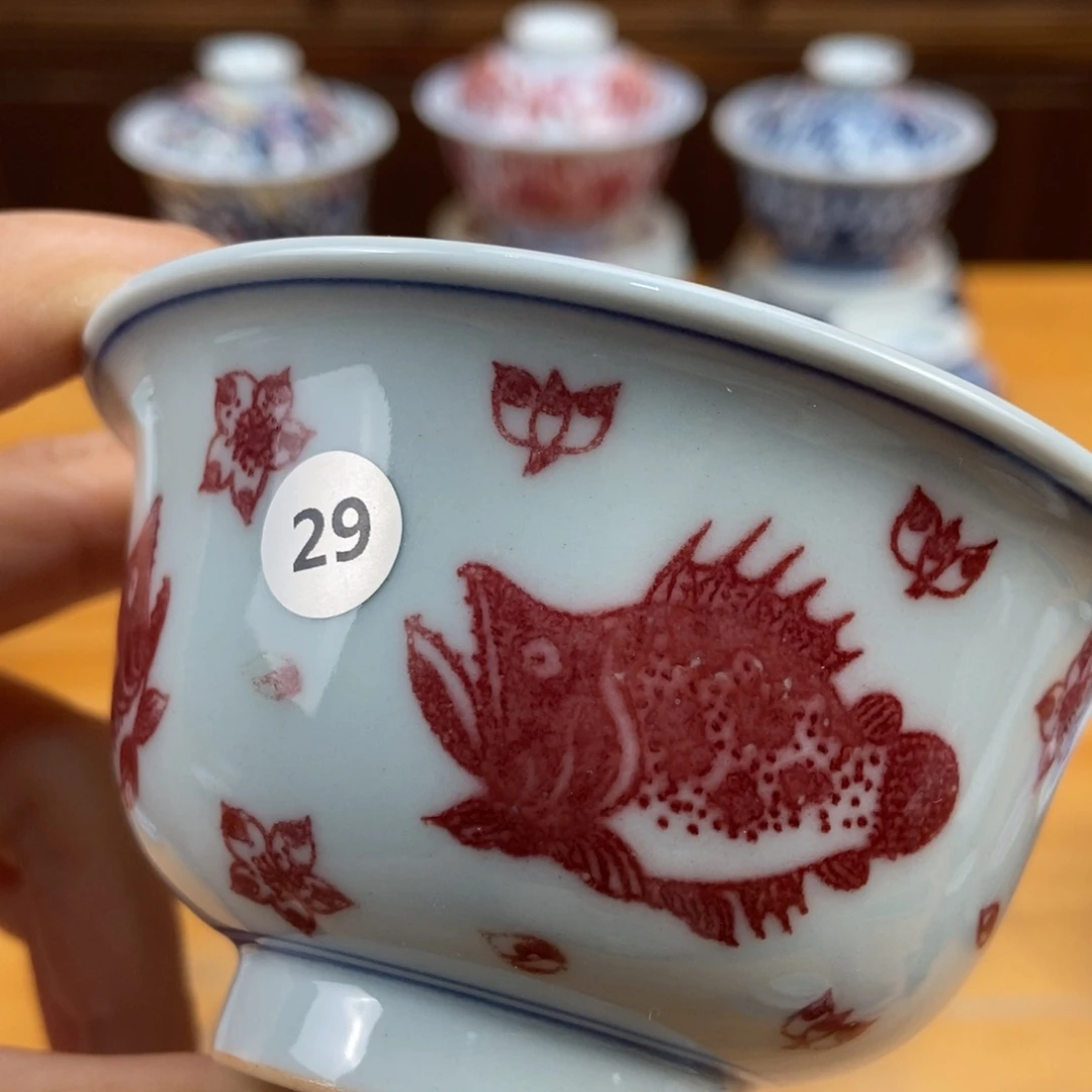 手绘现代茶具非古董