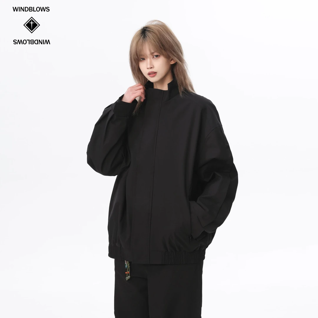 WIND BLOWS2025休闲立领外套宽松百搭韩版时尚中性夹克外套春秋