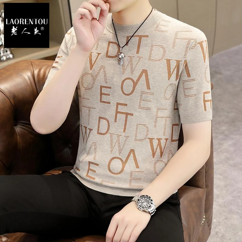 啄木鸟春秋上衣高品质帅气秋季男卫衣打底衫针织恤圆领修身休闲百