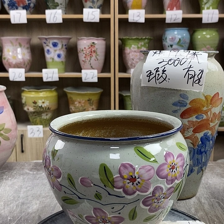 罐小*满12xc景德镇陶瓷花盆