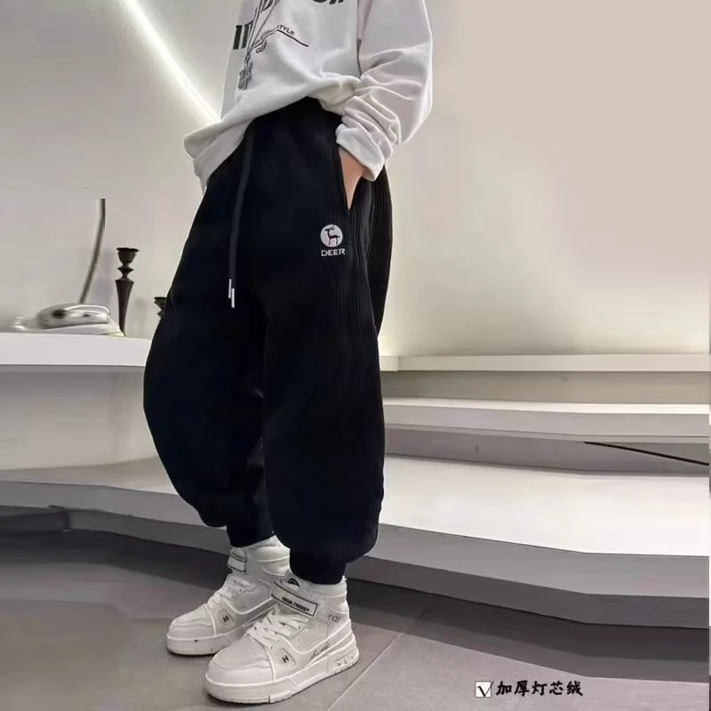 【加厚仿兔毛】一条过冬男童棉裤儿童加绒加厚裤子冬季新款中大童长