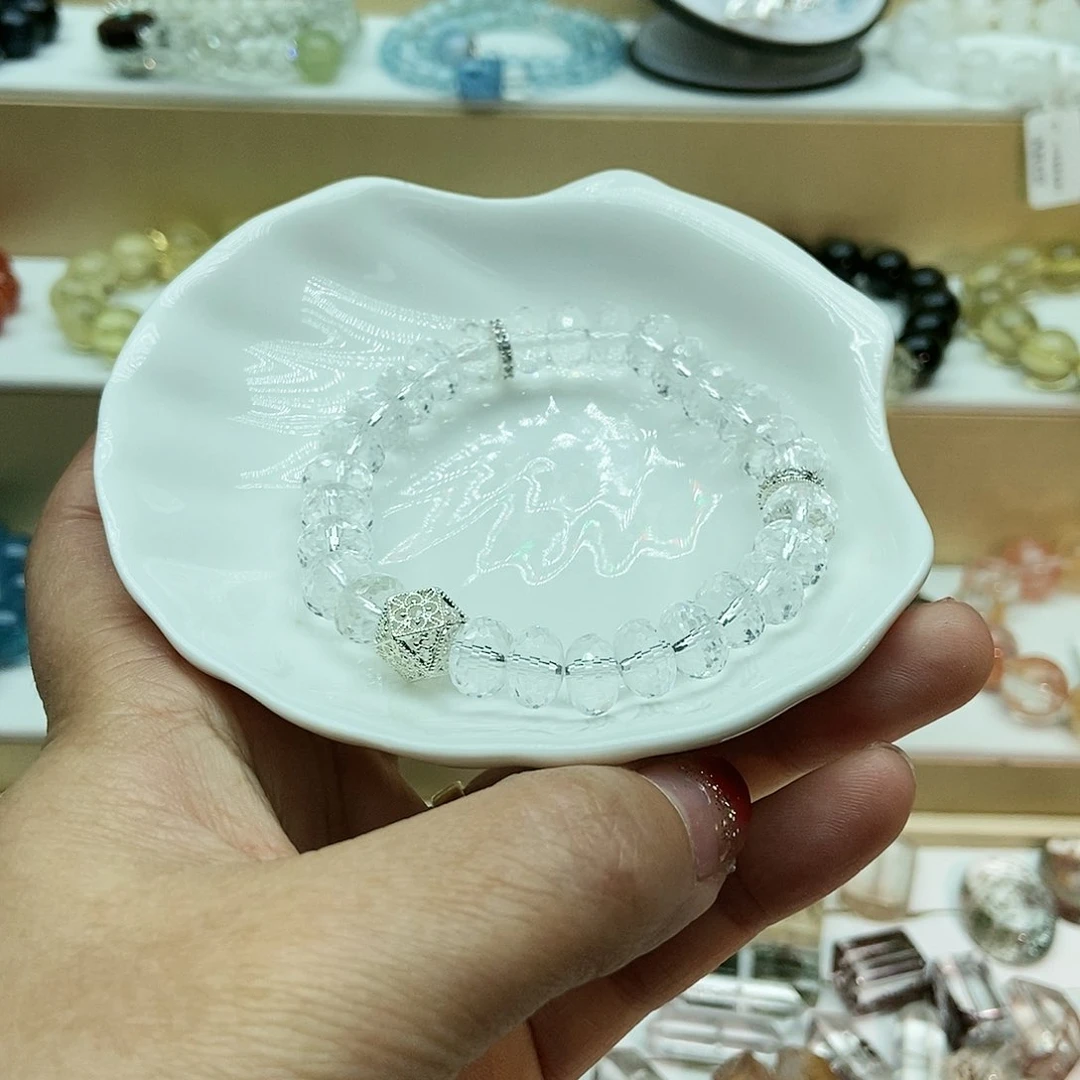 水晶手串未镶嵌熙**?蹦迪珠白水