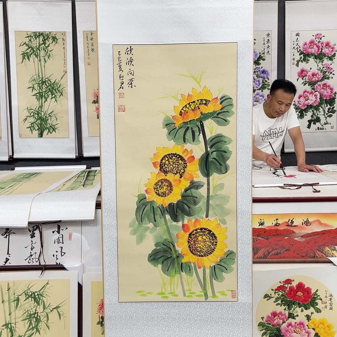 国画手绘手写作品