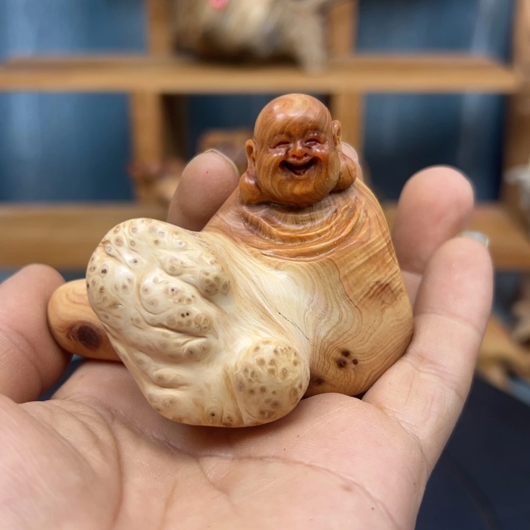 木虎*崖柏木摆件手把件