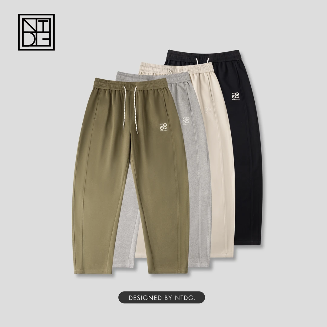 【云浩专属】2025春季新款刺绣重磅直筒宽松百搭休闲裤F318