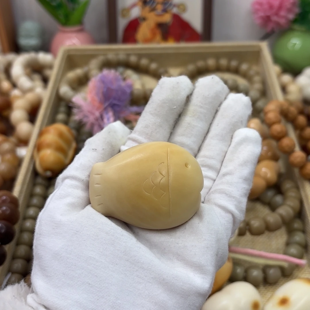 菩提根/象牙果吊坠牙果鱼把件018