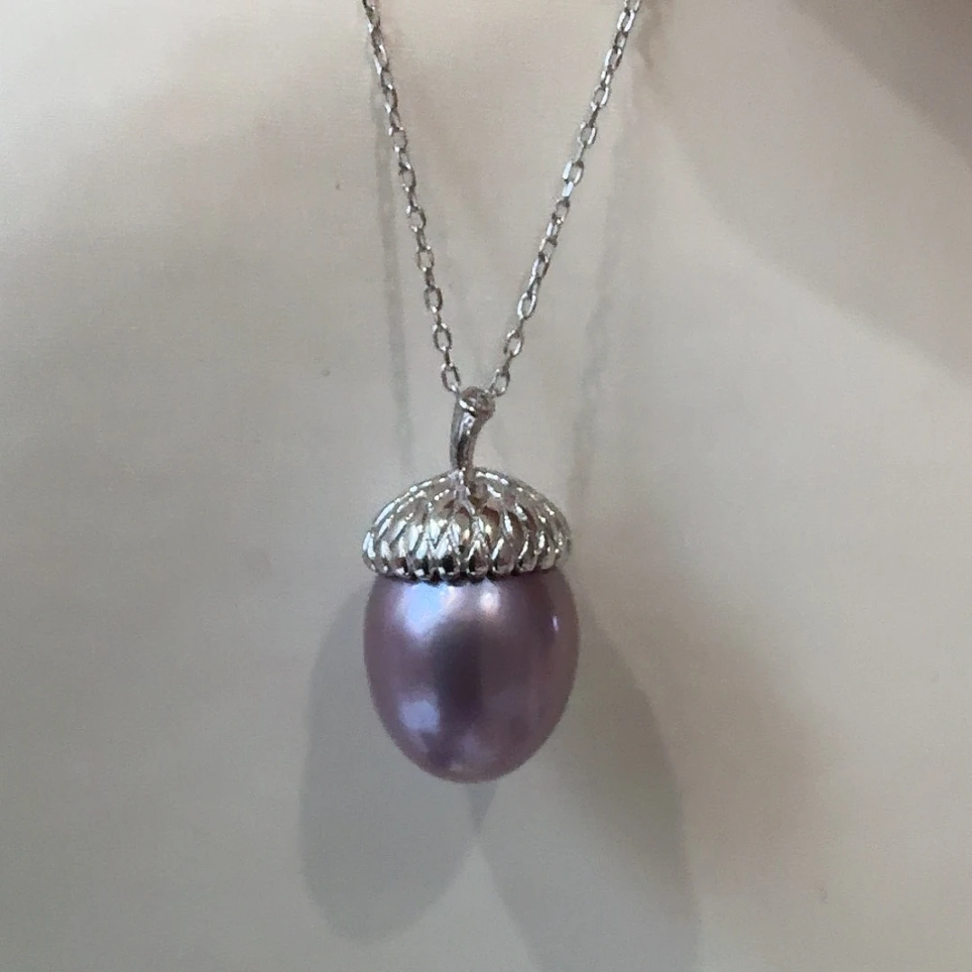 淡水珍珠银S925镶嵌颈饰