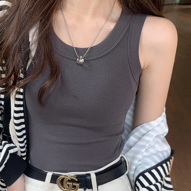 冰丝背心大码背心女内搭小吊带螺纹外穿高档打底透气百搭辣妹夏季