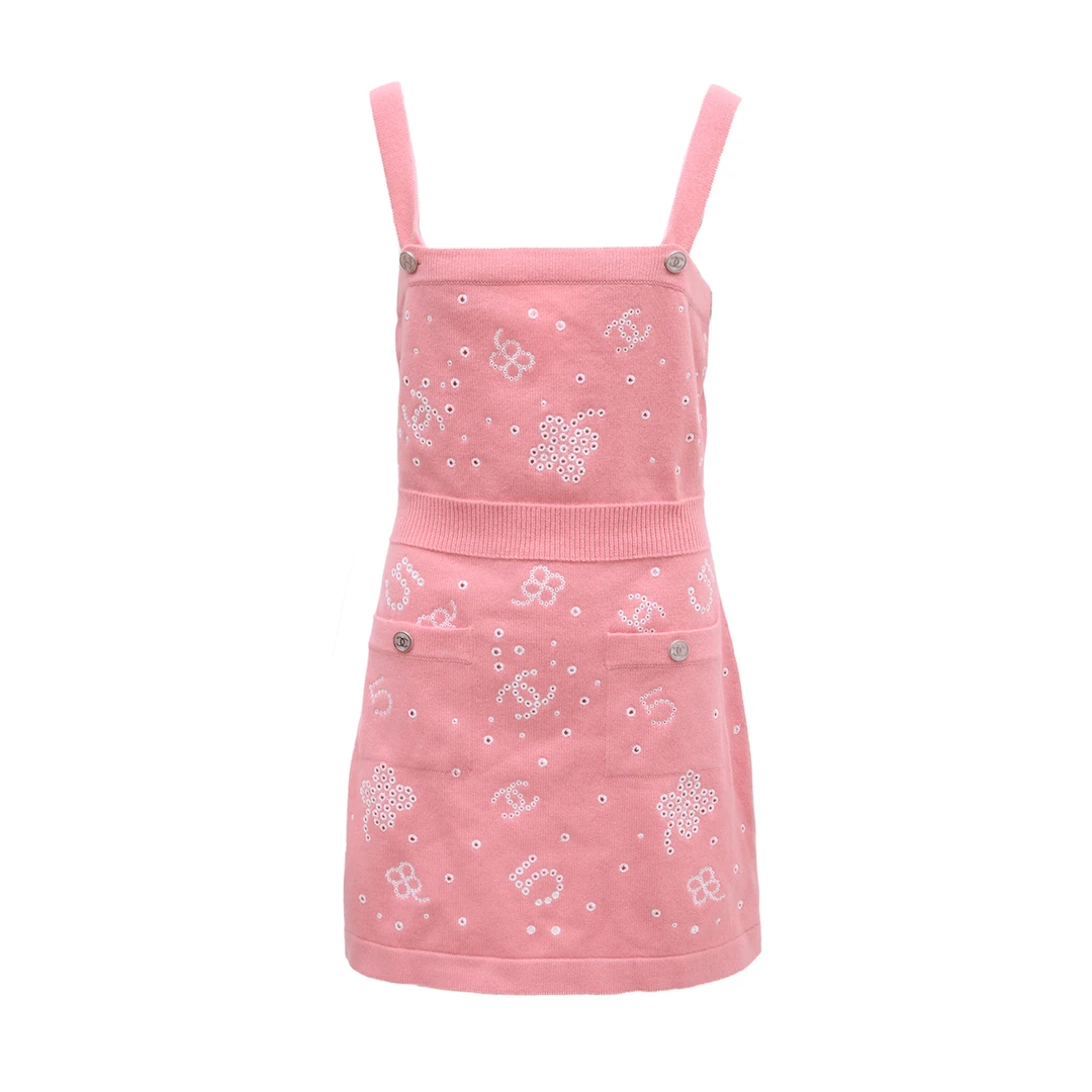 99新 Chanel/香奈儿  连衣裙 粉色 山羊绒 常规码36码 P244170229