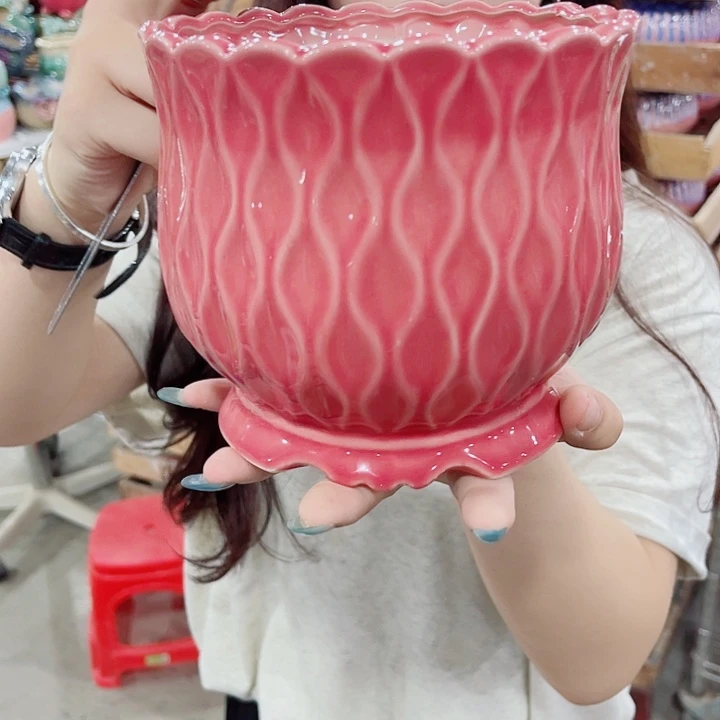 有孔，凑10元包邮陶瓷花盆发货！