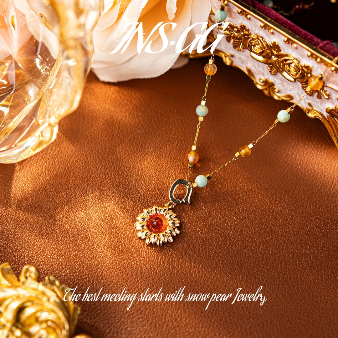 【INS · GG】 梵高的向日葵系列轻奢个性吊坠DAX2480