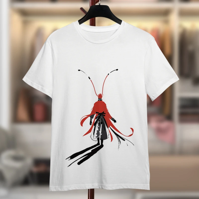 高端个性印花短袖t恤男潮牌潮流衣服2025夏季新款男士圆领半截袖