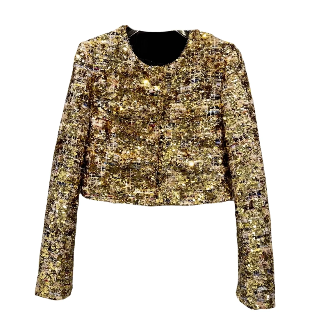 豆豆推荐 新款时尚亮片外套