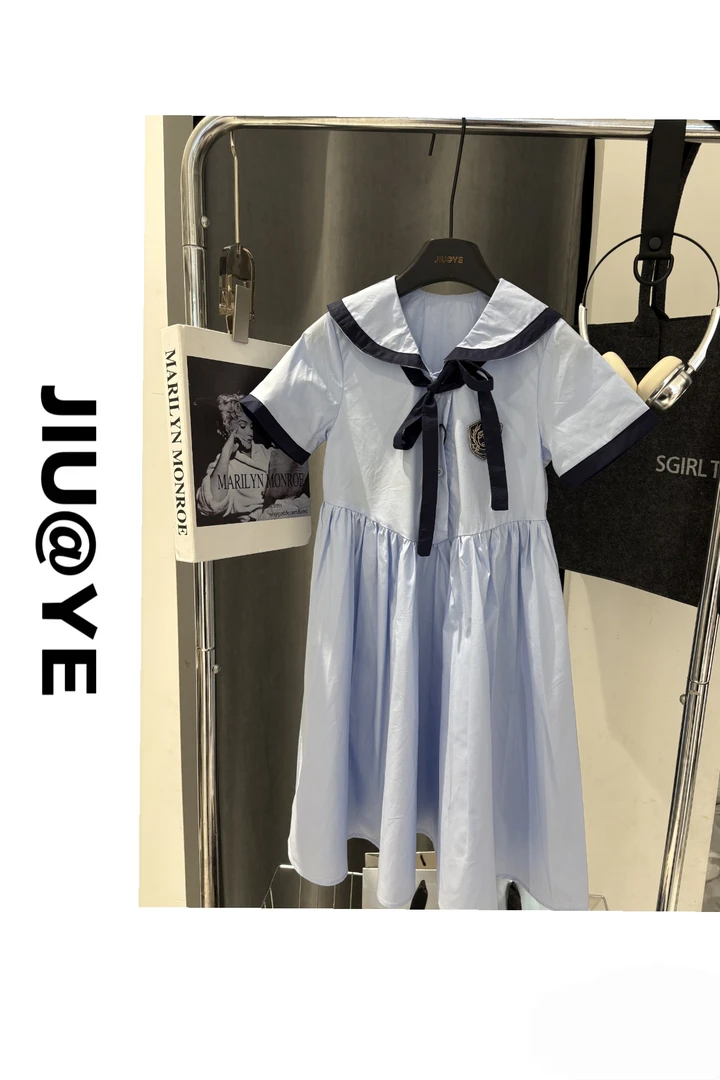 #14817      夏款海军领连衣裙