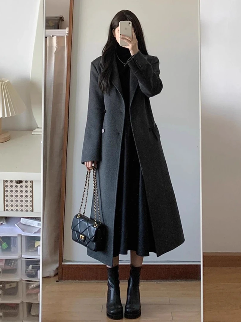 Q601-800秋冬季单面呢子大衣女士外套（请勿乱拍对应编码下单）