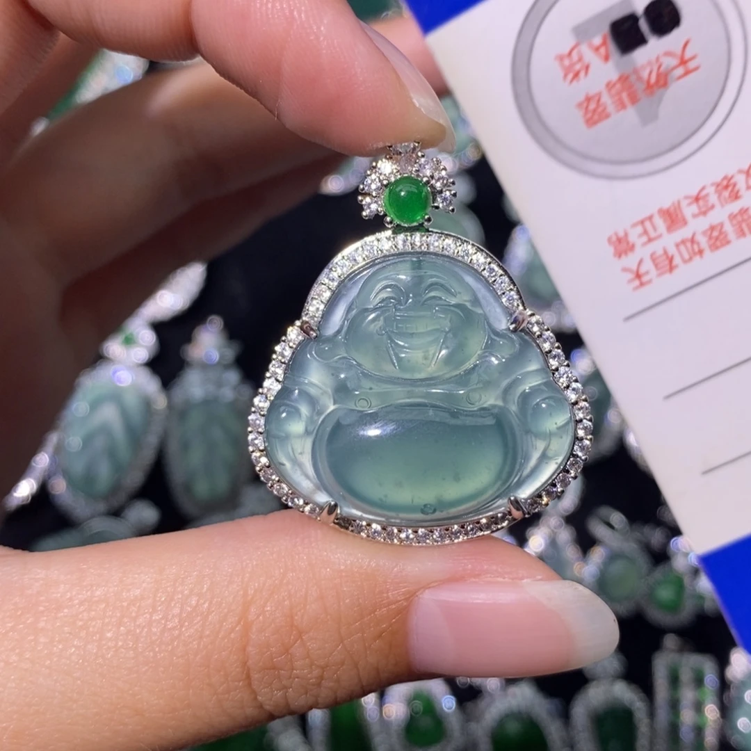 翡翠未镶嵌颈饰天然