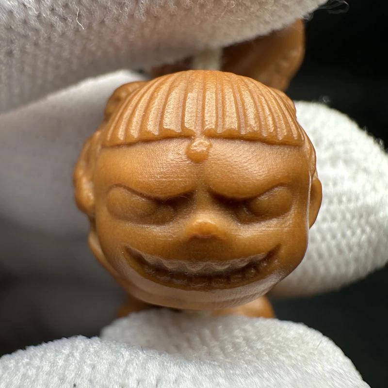 定制三面雕刻哪+敖+申猴头核桃手持16mm男盘玩手串雕刻猴头手串