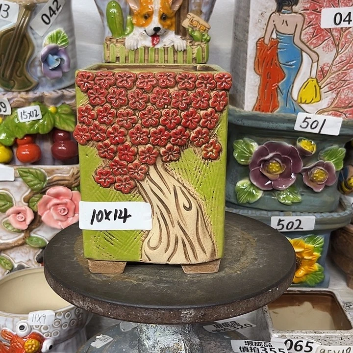 粗陶材质多肉花盆