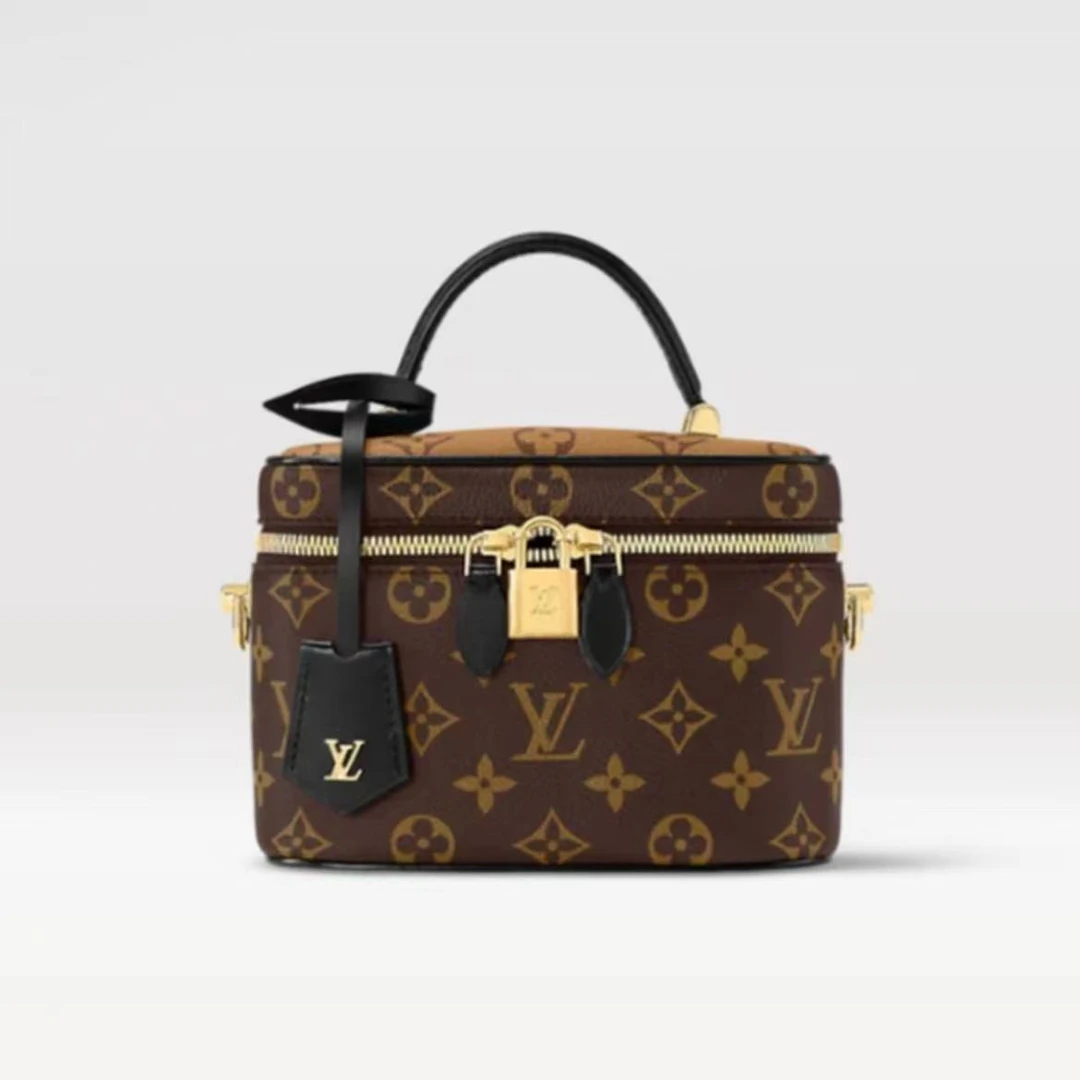99新 LouisVuitton/路易威登 lv 现代芯片老花拼色化妆包