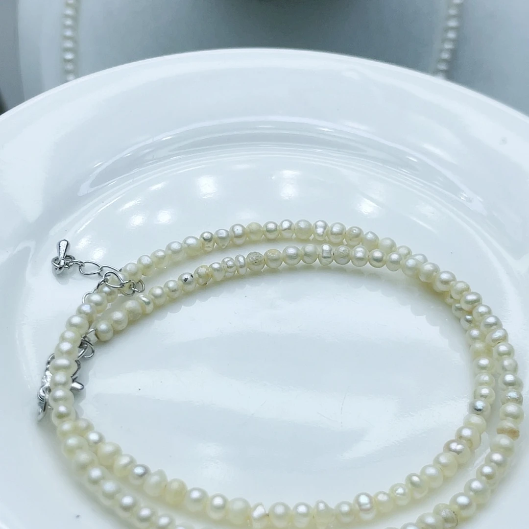 淡水珍珠颈饰钛钢