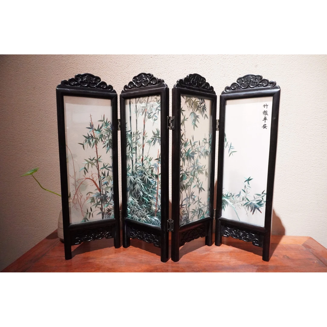 CQYCX四折翠竹摆件