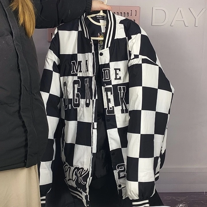 大理石磁石榜首棉服