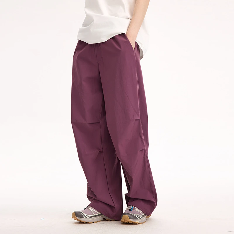 2025 轻薄防水速干防晒伞兵裤户外徒步登山宽松美式休闲工装裤男