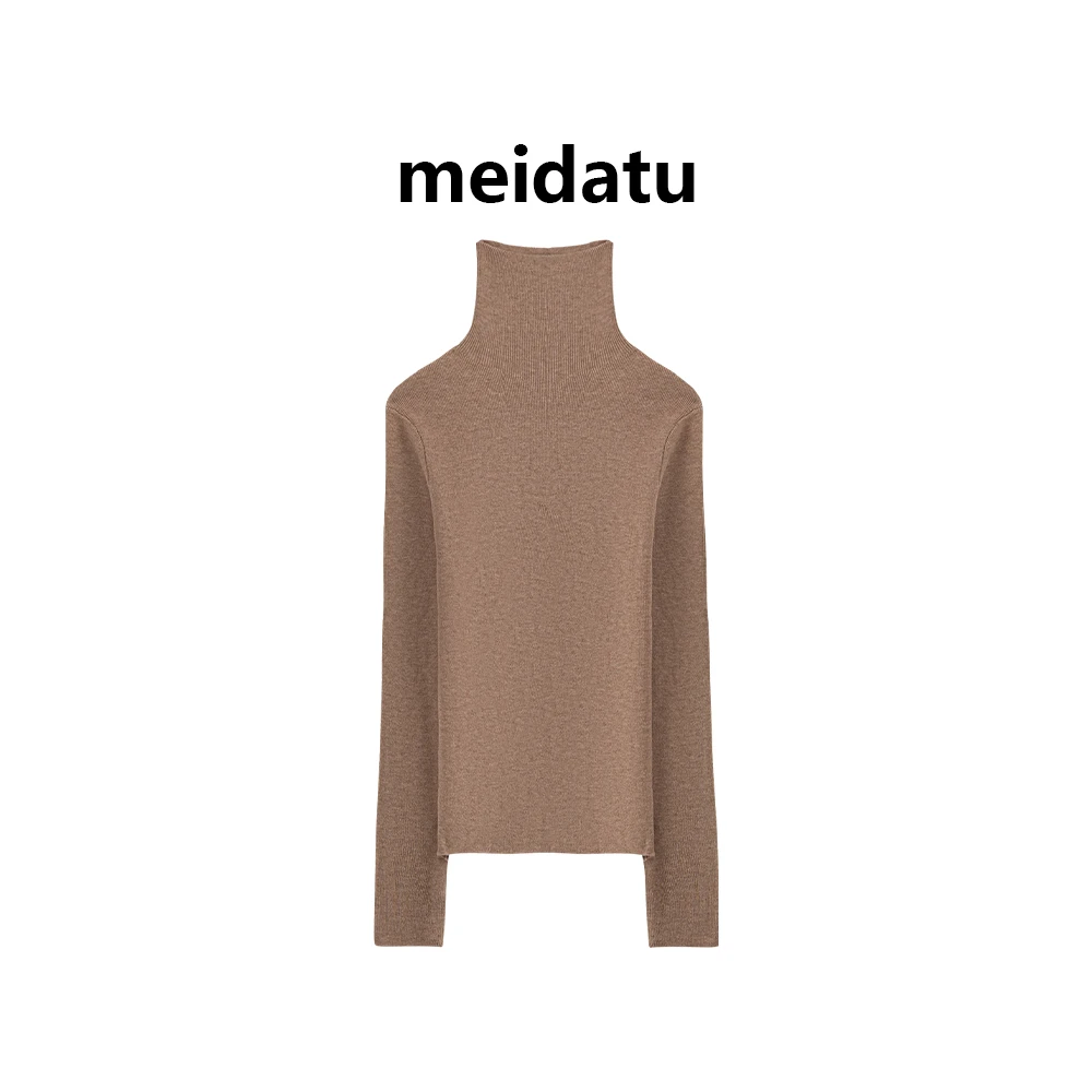 美哒兔（纯色暖冬）高领毛织长袖修身打底衫（CM27）