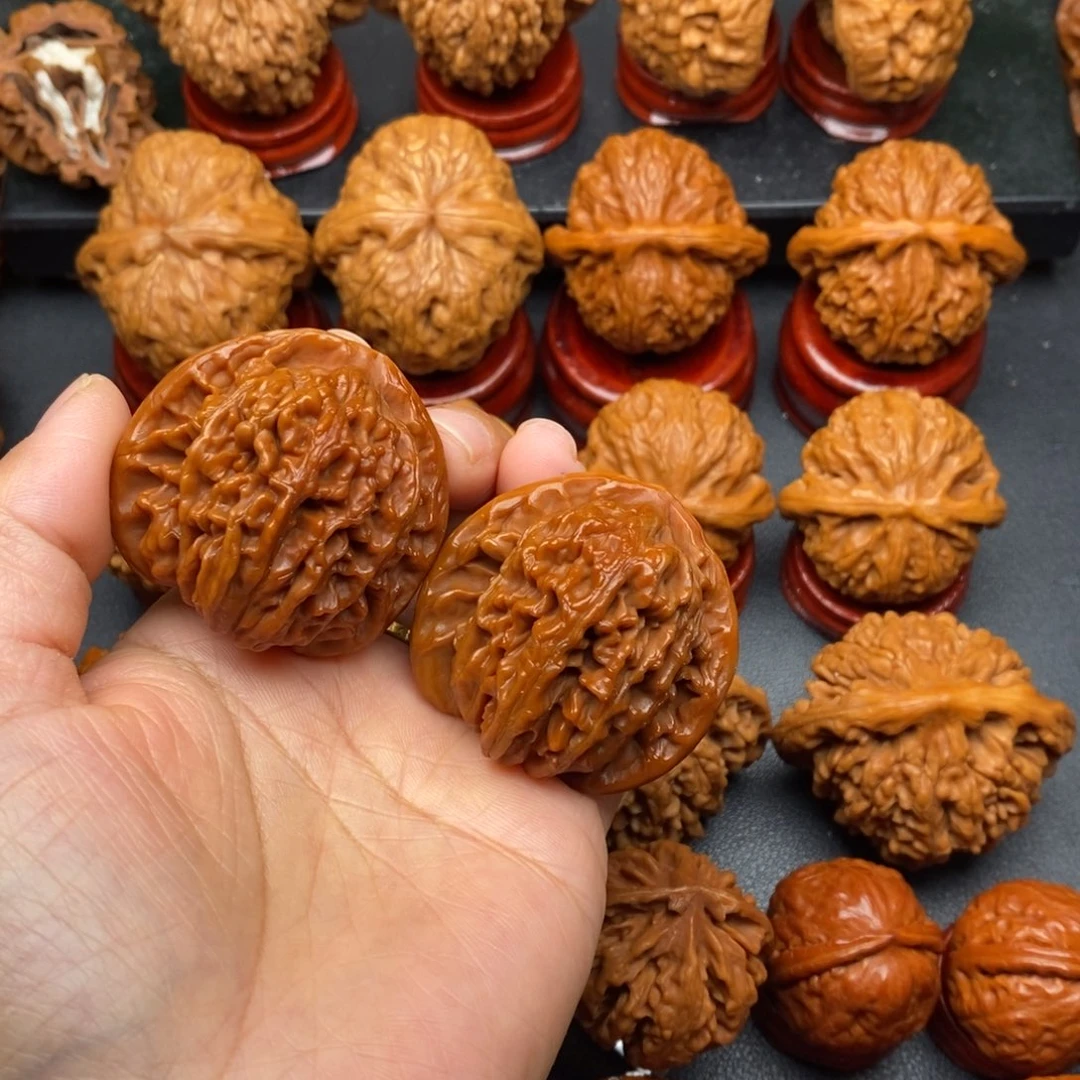 把件文玩核桃42四座楼色差介意勿拍