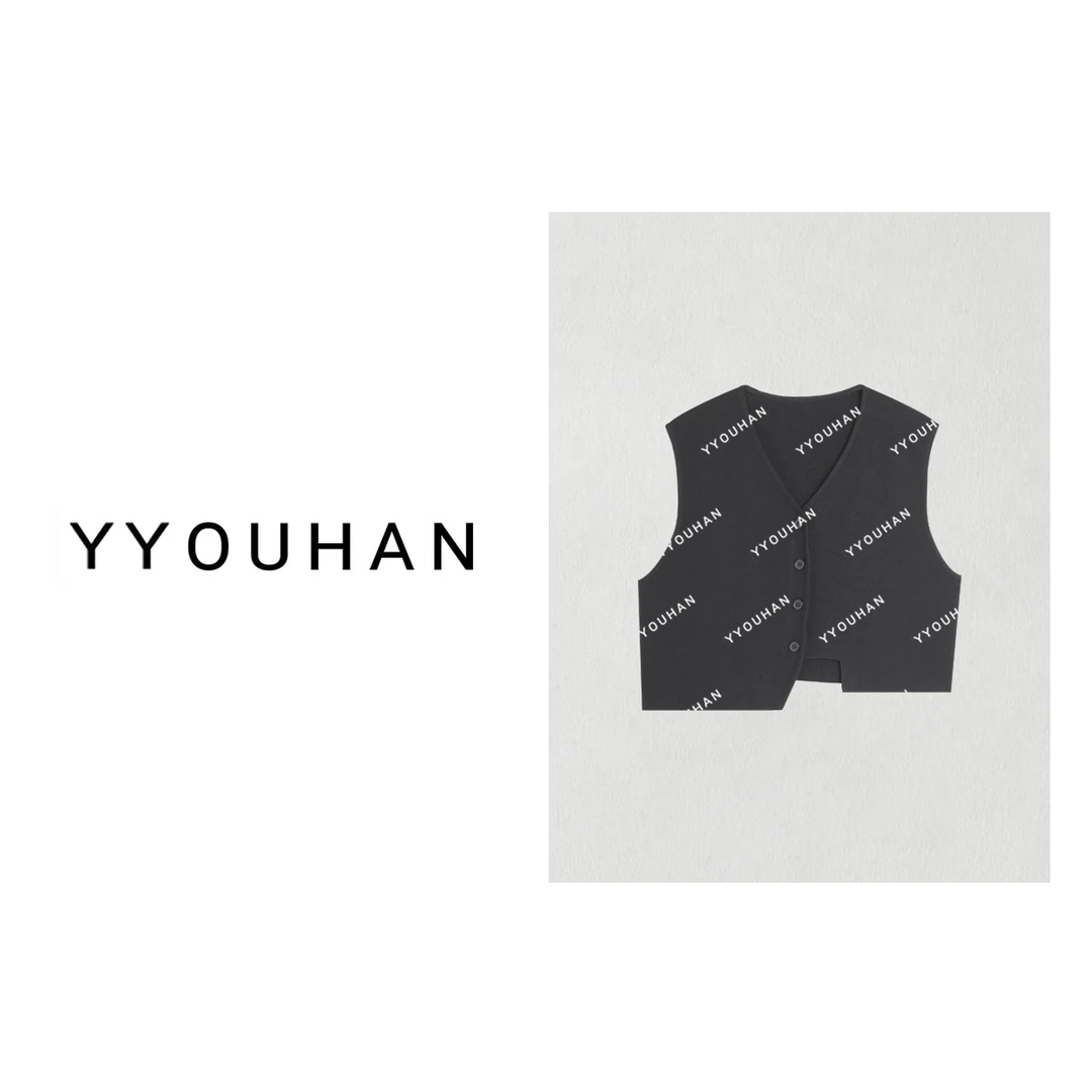YYOUHAN2025新款小众设计不规则四粒扣高定马甲2403Bshutiao女装