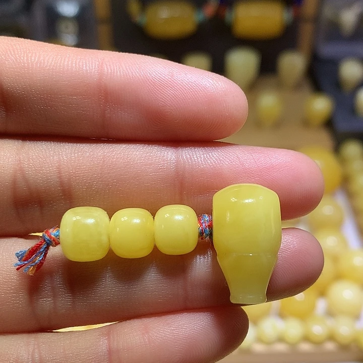 蜜蜡未镶嵌裸石天然原矿黄白花蜜蜡老型套装8.5-11