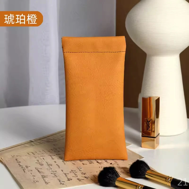 眼镜盒收纳袋自动闭合便携包女款高档墨镜套保护袋时尚眼镜包收纳