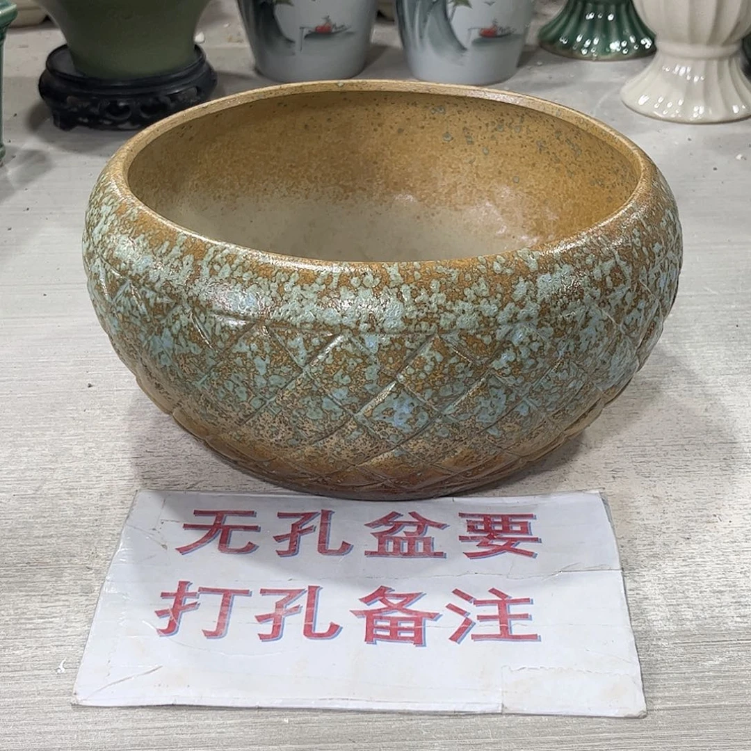 口径  20*11.5厘米陶瓷绿植微瑕花盆