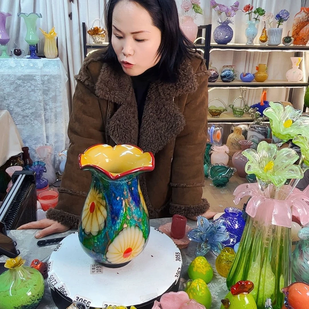 花瓶家悦美居琉璃摆件