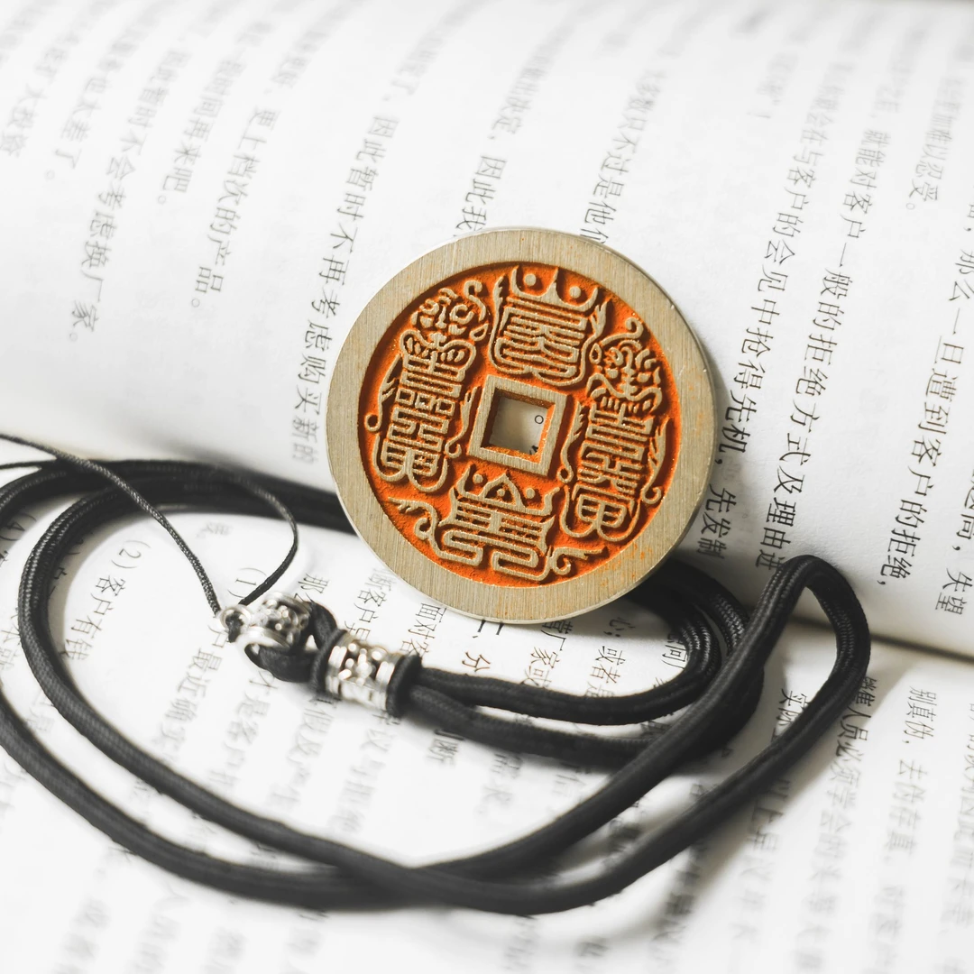 点砂紫薇花钱现代翻砂铜工艺品