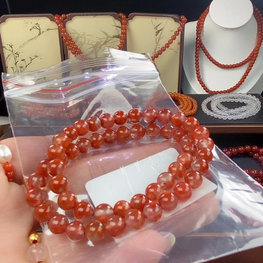 南红玛瑙未镶嵌手链
