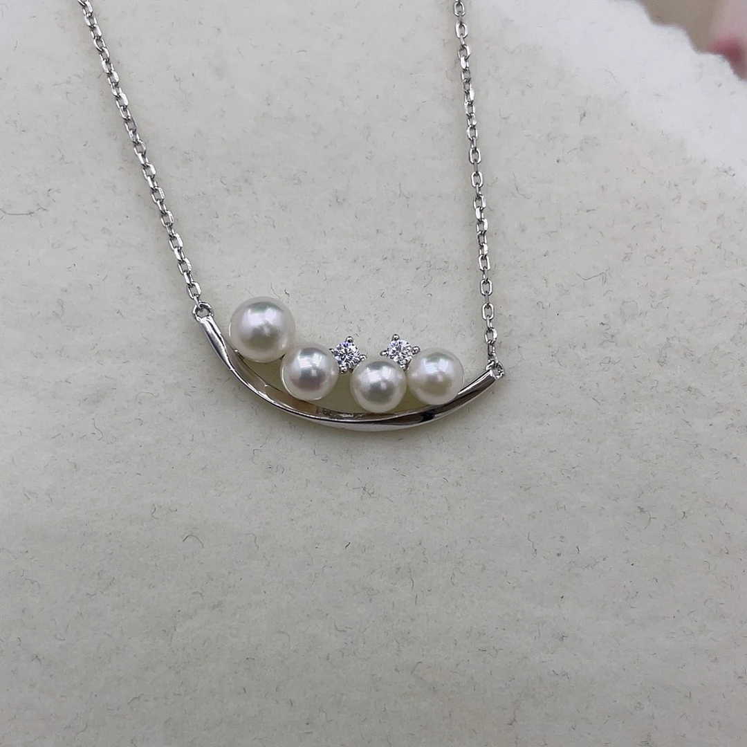 银S925镶嵌颈饰海水珍珠