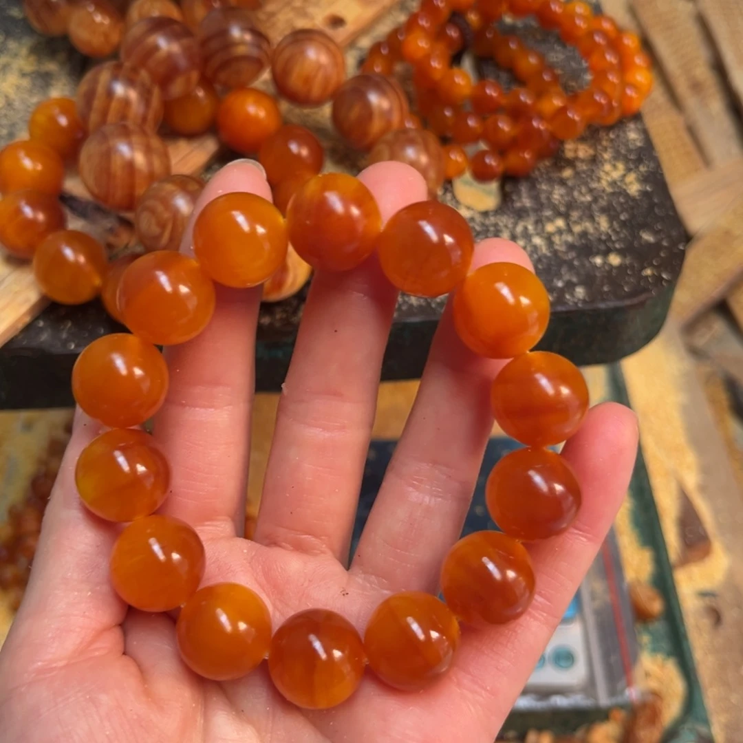 松木（琥珀木）手串/手链1.6包浆