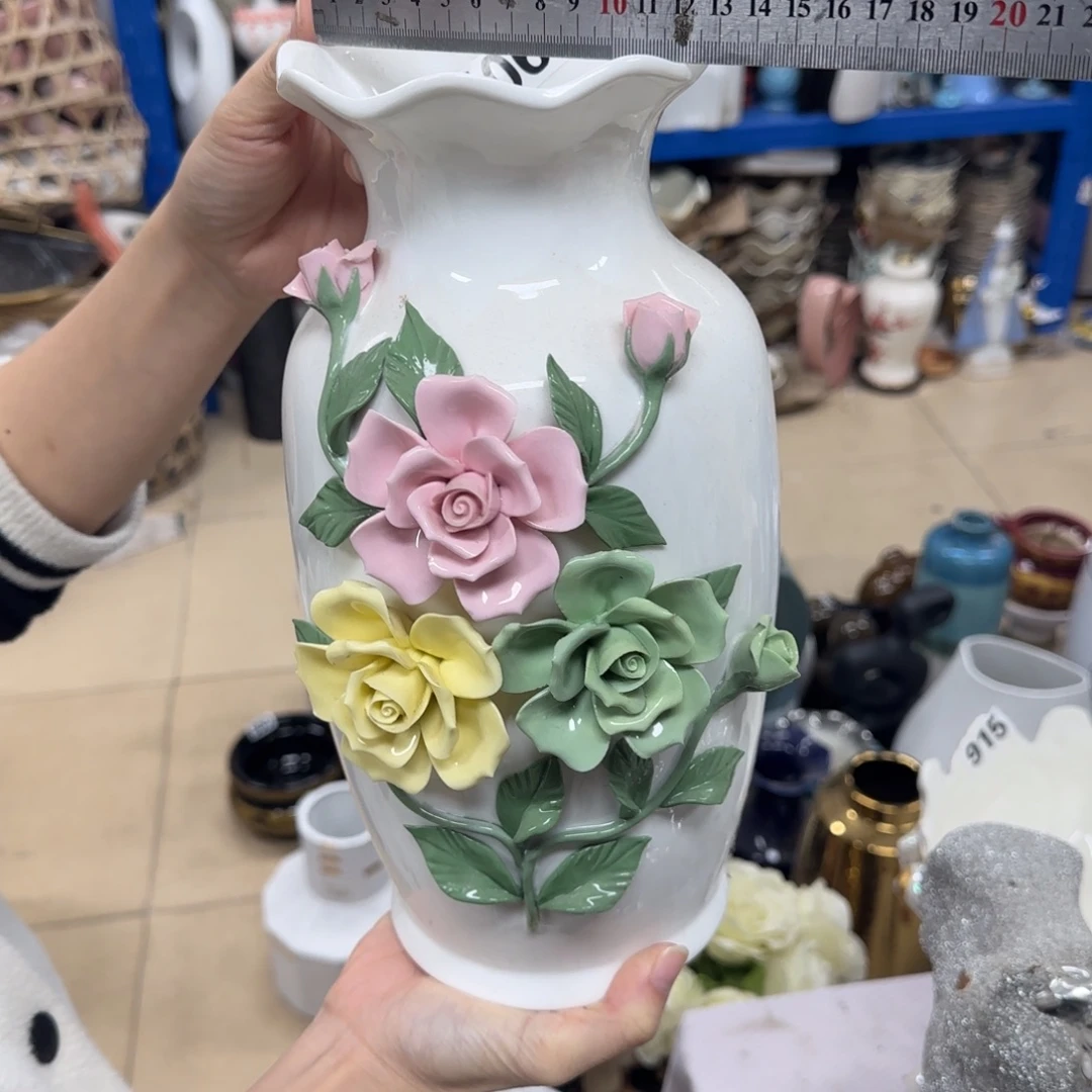 瓷片陶瓷工艺花瓶摆件
