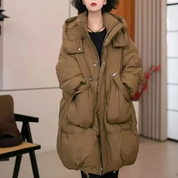 9531冬季新款韩版2025宽松休闲时尚连帽羽绒服女