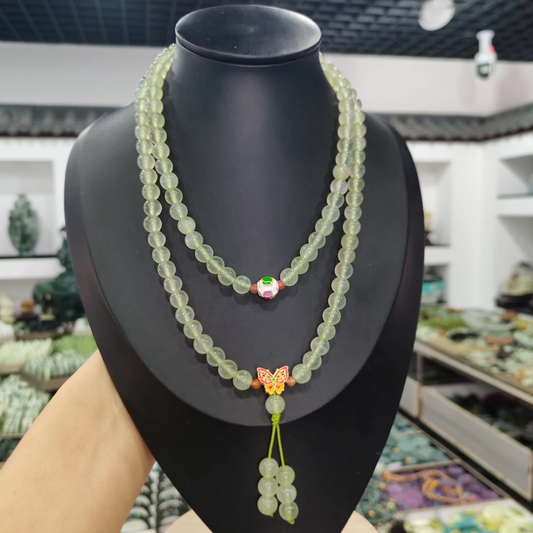 岫玉上品精美葡萄肉108粒（卡8）