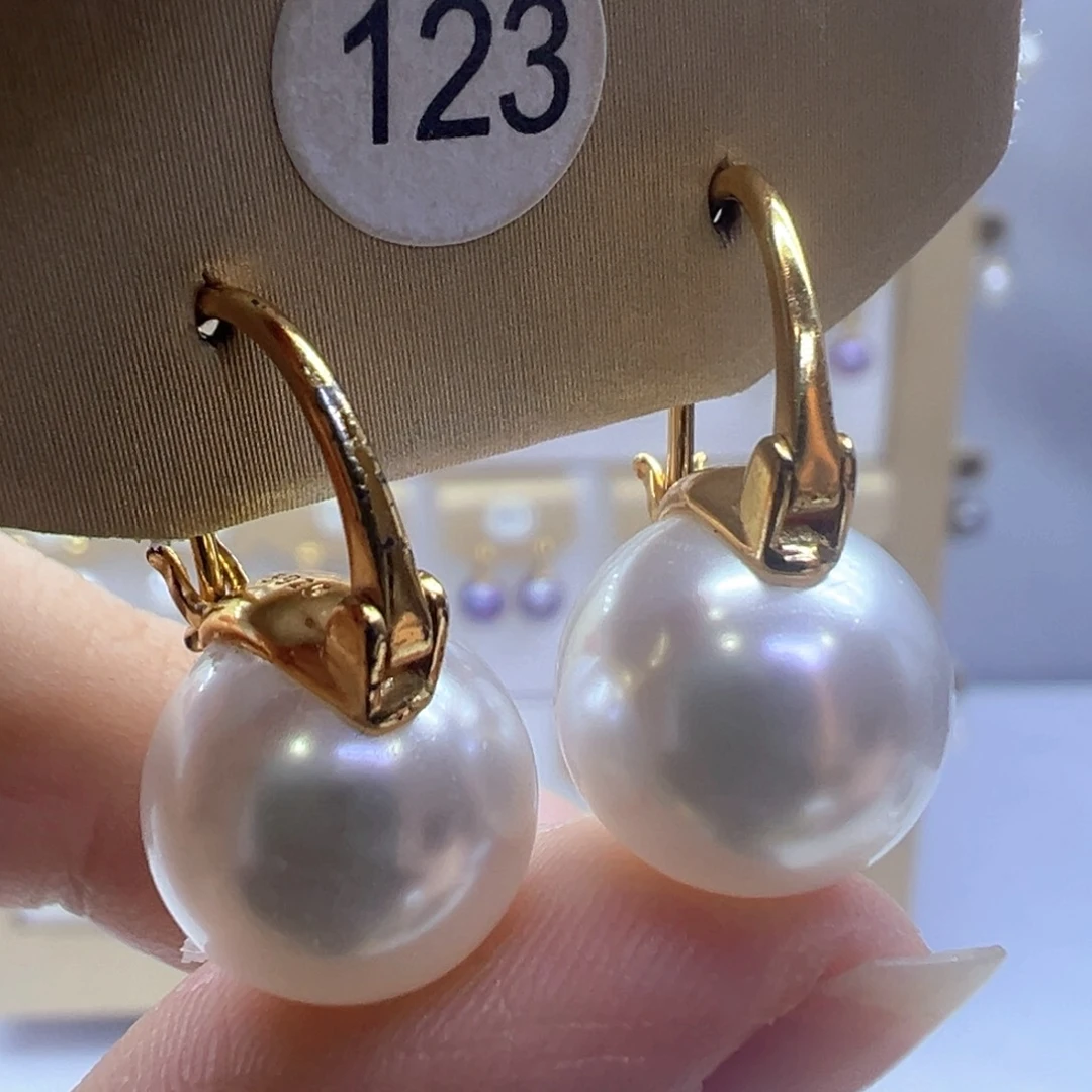 银S925镶嵌淡水珍珠耳饰