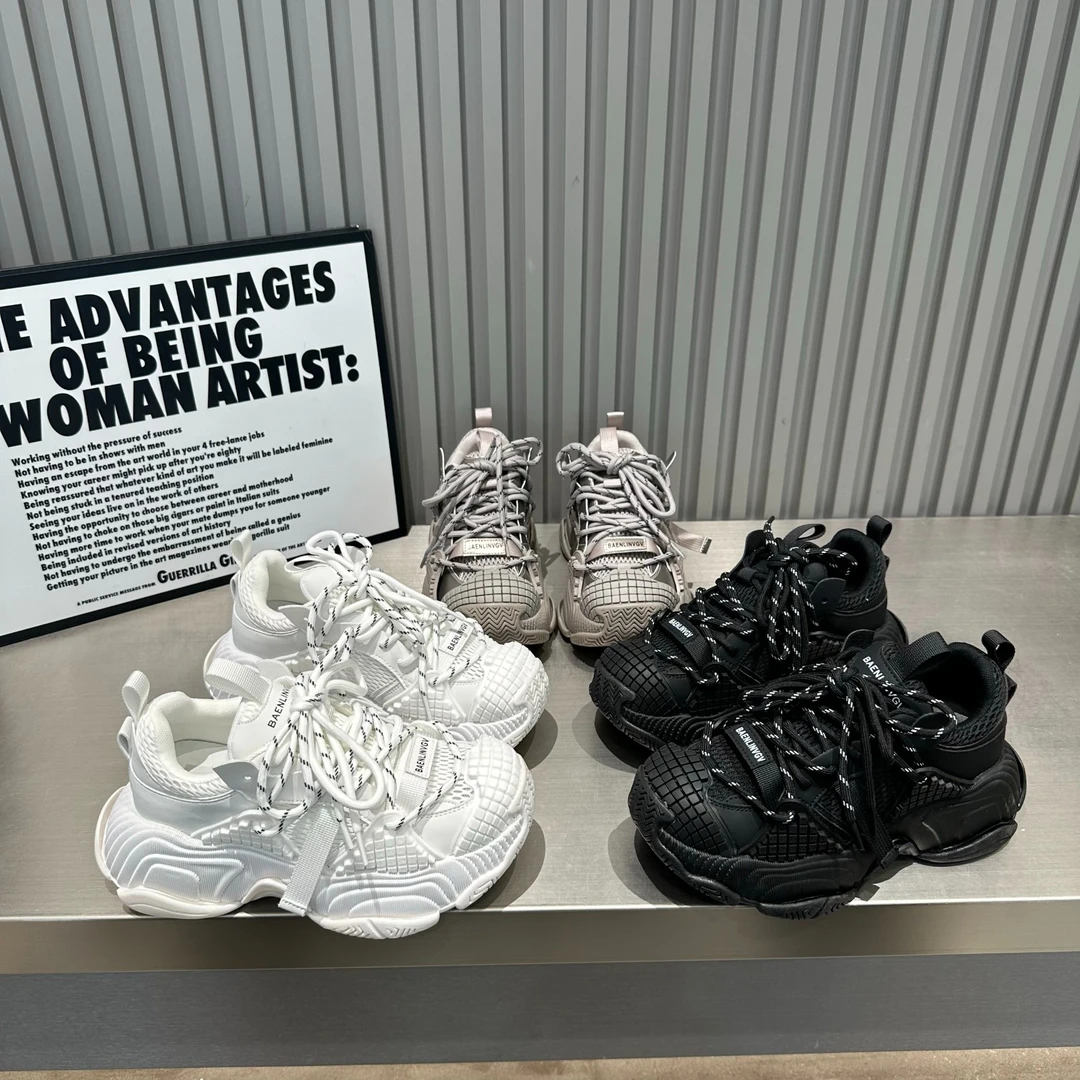 【单网】2025夏季新款厚底增高老爹鞋运动鞋子女网面透气休闲运动鞋