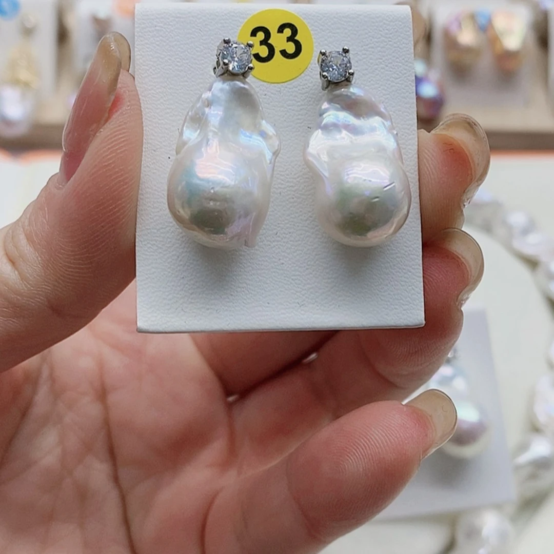 【闪购商品】银S925镶嵌淡水珍珠耳饰用****0